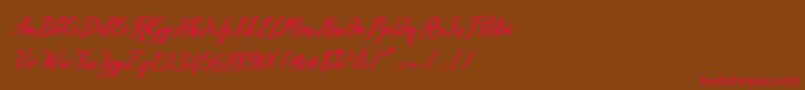 Шрифт Diantha – красные шрифты на коричневом фоне