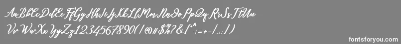 フォントDiantha – 灰色の背景に白い文字