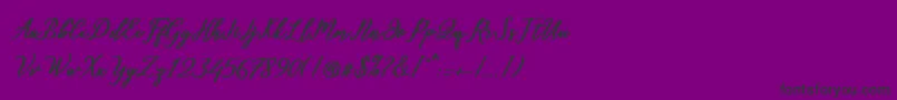 Diantha-fontti – mustat fontit violetilla taustalla