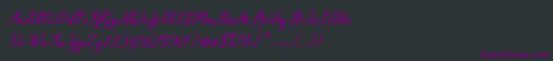 Diantha Font – Purple Fonts on Black Background