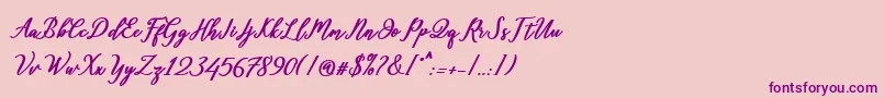Diantha Font – Purple Fonts on Pink Background