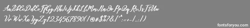 フォントDiantha – 灰色の背景に白い文字