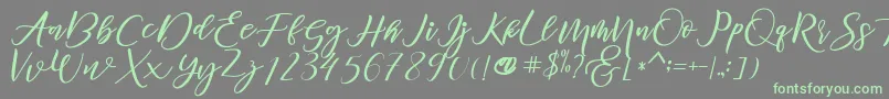 diary Amily demo Font – Green Fonts on Gray Background