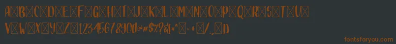 DIARYKIDIES-fontti – ruskeat fontit mustalla taustalla