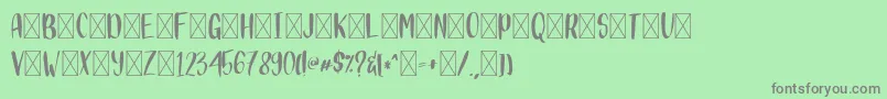 DIARYKIDIES Font – Gray Fonts on Green Background
