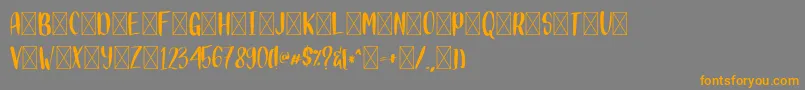 DIARYKIDIES Font – Orange Fonts on Gray Background