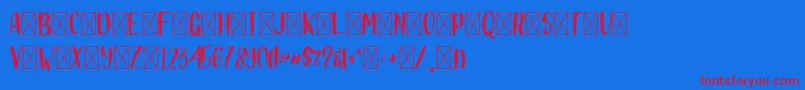 Fonte DIARYKIDIES – fontes vermelhas em um fundo azul