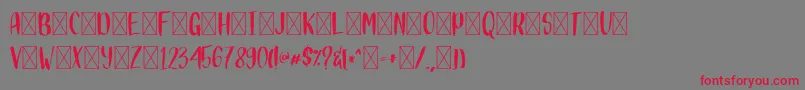 DIARYKIDIES Font – Red Fonts on Gray Background
