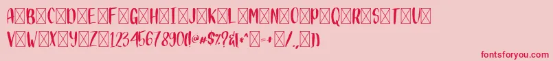 DIARYKIDIES Font – Red Fonts on Pink Background