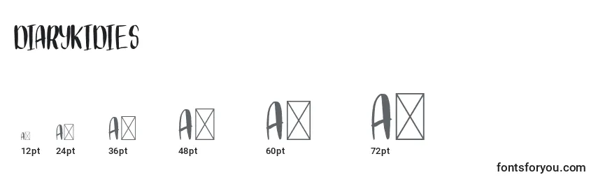 Размеры шрифта DIARYKIDIES