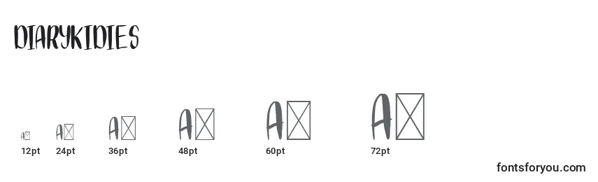 Размеры шрифта DIARYKIDIES (125037)