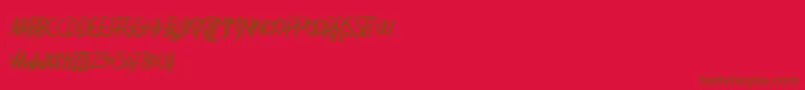 DIAVOLO Font – Brown Fonts on Red Background