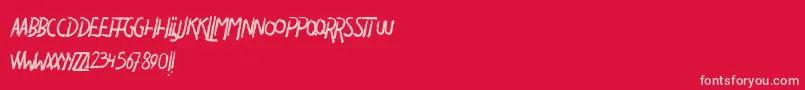 DIAVOLO Font – Pink Fonts on Red Background