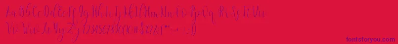 Dicella Font – Purple Fonts on Red Background