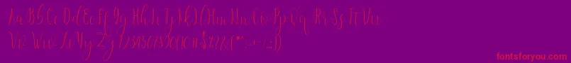 Dicella Font – Red Fonts on Purple Background