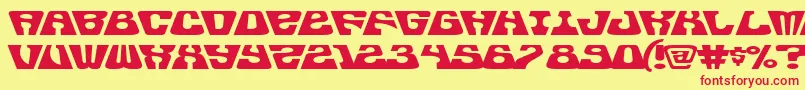 Trickhouse Font – Red Fonts on Yellow Background