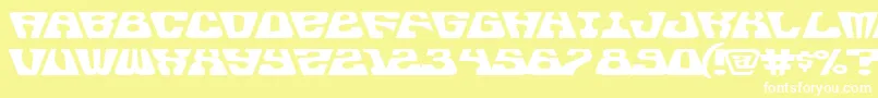 Trickhouse Font – White Fonts on Yellow Background