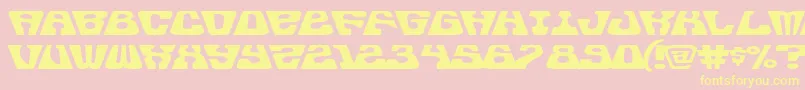 Trickhouse Font – Yellow Fonts on Pink Background