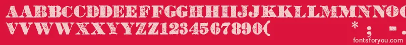 Dicksons Tales Font – Pink Fonts on Red Background