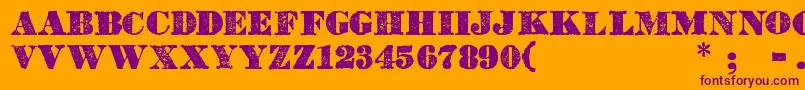 Dicksons Tales Font – Purple Fonts on Orange Background