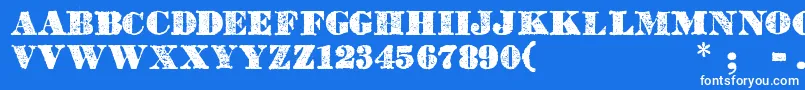 Dicksons Tales Font – White Fonts on Blue Background