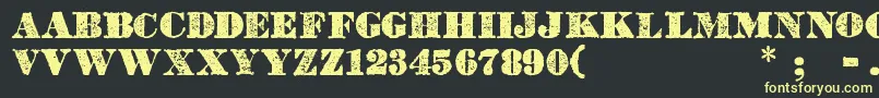 Dicksons Tales Font – Yellow Fonts on Black Background