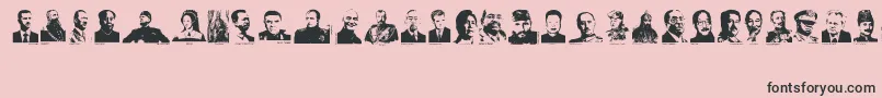 Dictators Font – Black Fonts on Pink Background