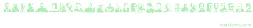 Czcionka Dictators – zielone czcionki na białym tle