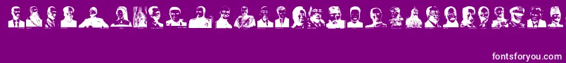 Dictators Font – White Fonts on Purple Background