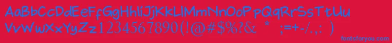 Didno-Schriftart – Blaue Schriften auf rotem Hintergrund