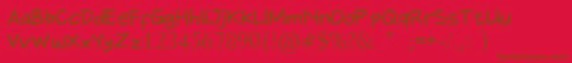Didno Font – Brown Fonts on Red Background