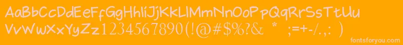 Didno Font – Pink Fonts on Orange Background