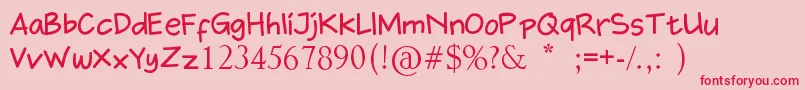 Didno-Schriftart – Rote Schriften auf rosa Hintergrund