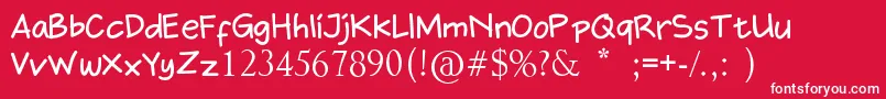 Didno Font – White Fonts on Red Background
