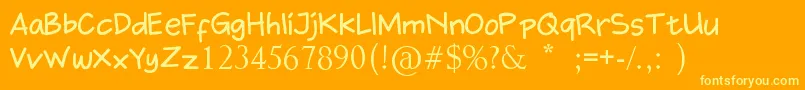 Didno Font – Yellow Fonts on Orange Background