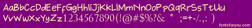 Didno Font – Yellow Fonts on Purple Background