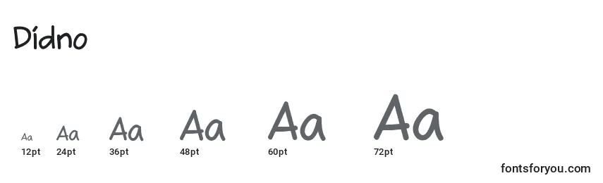 Размеры шрифта Didno
