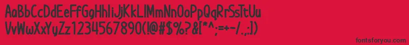 Die Grinsekatze Font – Black Fonts on Red Background