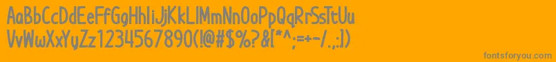 Die Grinsekatze Font – Gray Fonts on Orange Background