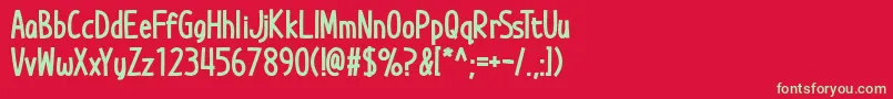 Die Grinsekatze Font – Green Fonts on Red Background