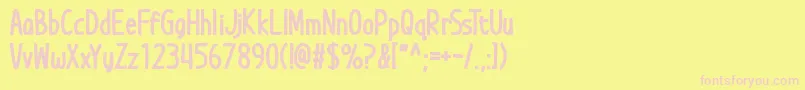 Die Grinsekatze Font – Pink Fonts on Yellow Background