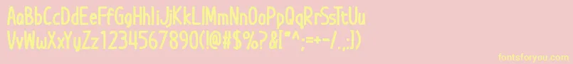 Die Grinsekatze Font – Yellow Fonts on Pink Background