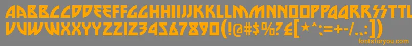 die nasty Font – Orange Fonts on Gray Background