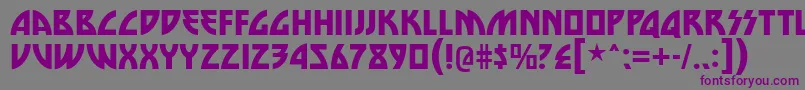 die nasty Font – Purple Fonts on Gray Background