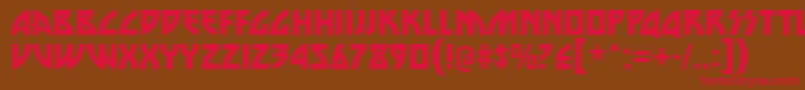 die nasty Font – Red Fonts on Brown Background