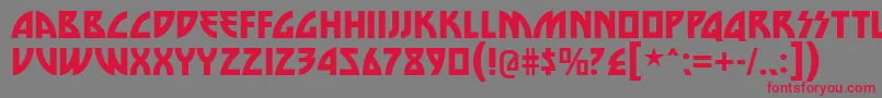die nasty Font – Red Fonts on Gray Background