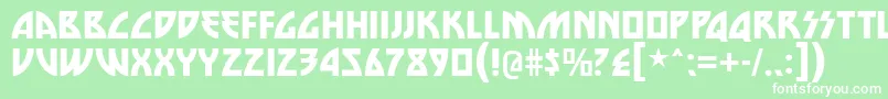 die nasty Font – White Fonts on Green Background