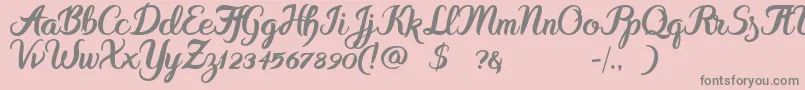 DieCunst-Schriftart – Graue Schriften auf rosa Hintergrund