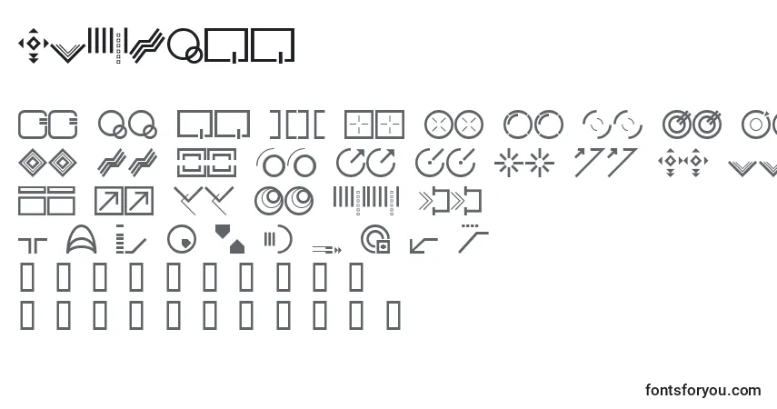 Шрифт Stylbcc – алфавит, цифры, специальные символы