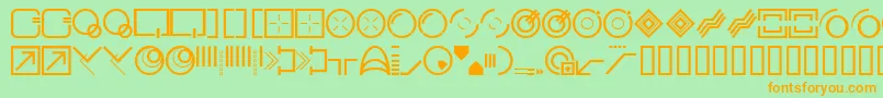 Stylbcc Font – Orange Fonts on Green Background